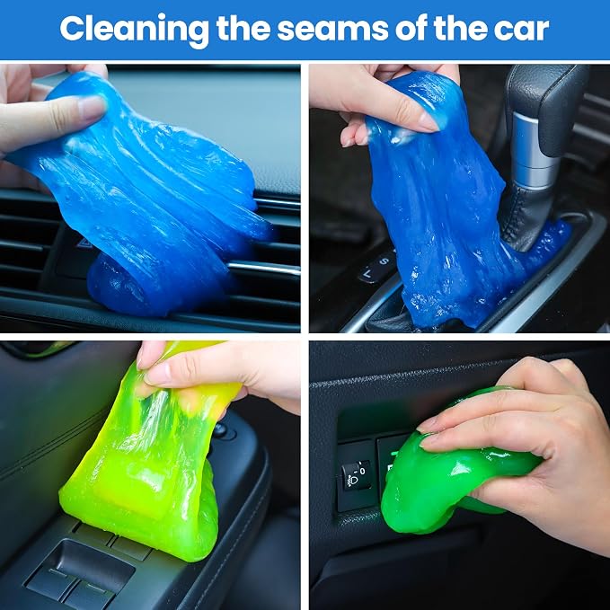 Car Cleaning Gel, 4 Piece Car Cleaning Kit, Men's and Women's Car Detailing - Image 4
