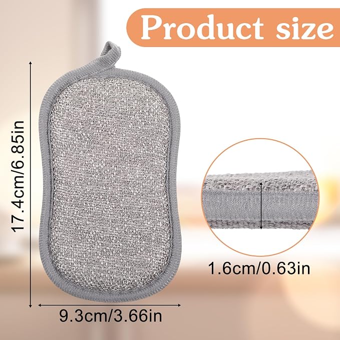 36 Pack Dual-Sided Scrub Sponges, Non Scratch Microfiber Sponge Multi Purpose - Image 6