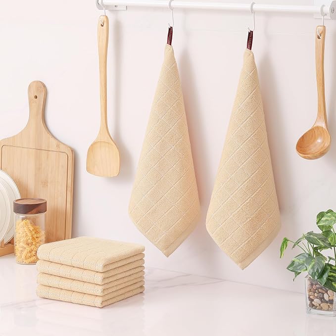 Homaxy 100% Cotton Terry Kitchen Dish Cloths, Ultra Soft and Absorbent Dish - Image 6