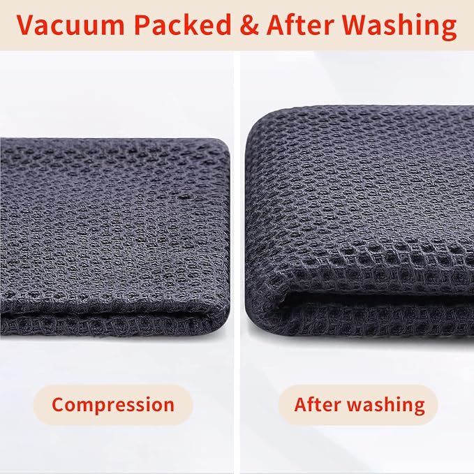 Homaxy 100% Cotton Kitchen Towels and Dishcloths Set, Large 12 x 12 Inches and - Image 8