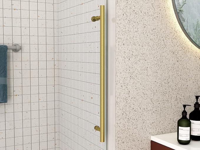 Sunrosa Frameless Shower Door, 44-48" W x 76" H Sliding Shower Door - Image 5