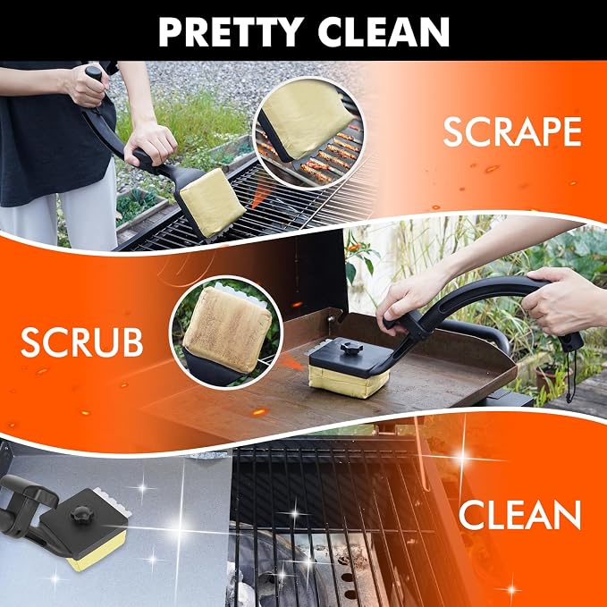 Grill Brush for Outdoor Grill Bristle Free, Reinforced Grill Cleaner Scraper - Image 3