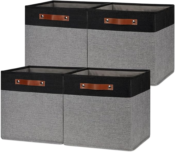 HNZIGE Storage Baskets for Organizing, Square Fabric Storage Cubes Bins 13 x 13 - Image 9