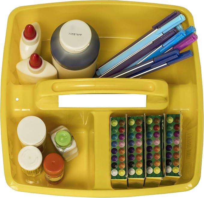 Storex 3-Compartment Small Caddy – Multipurpose Classroom Organizer - Image 7