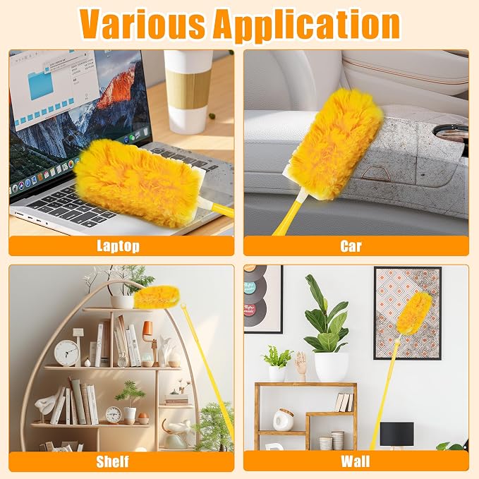 JEHONN Duster Refills for Swiffer 20 Counts, 360 Degree Heavy Duty Dusting Kit - Image 4