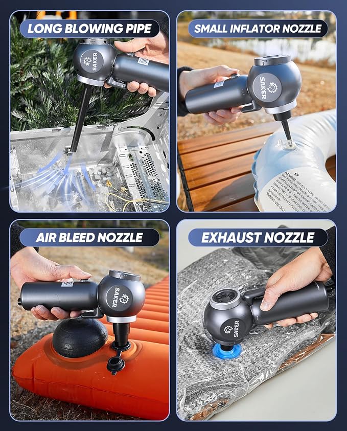 Saker 6 in 1 Car Vacuum Cleaner, 20000PA Handheld Vacuum Cordless Rechargeable - Image 6