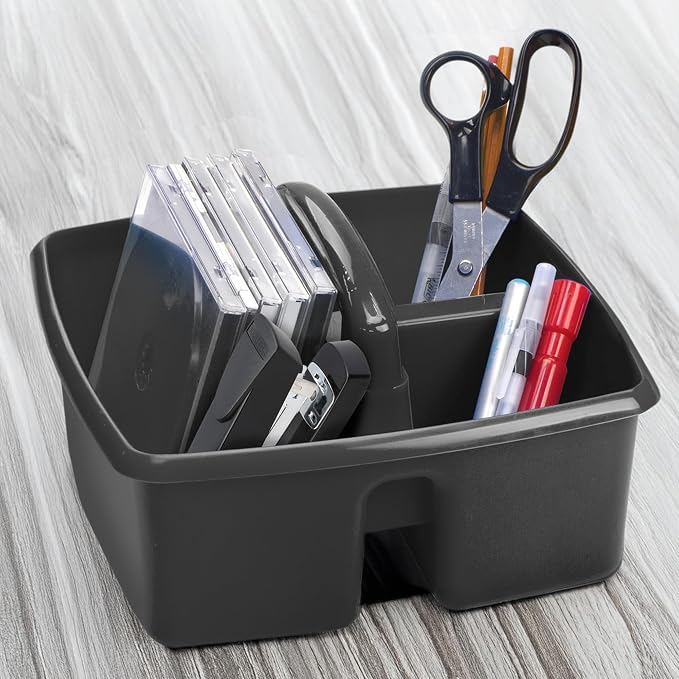 Storex 3-Compartment Small Cleaning Caddy – Multipurpose Supply Organizer - Image 6