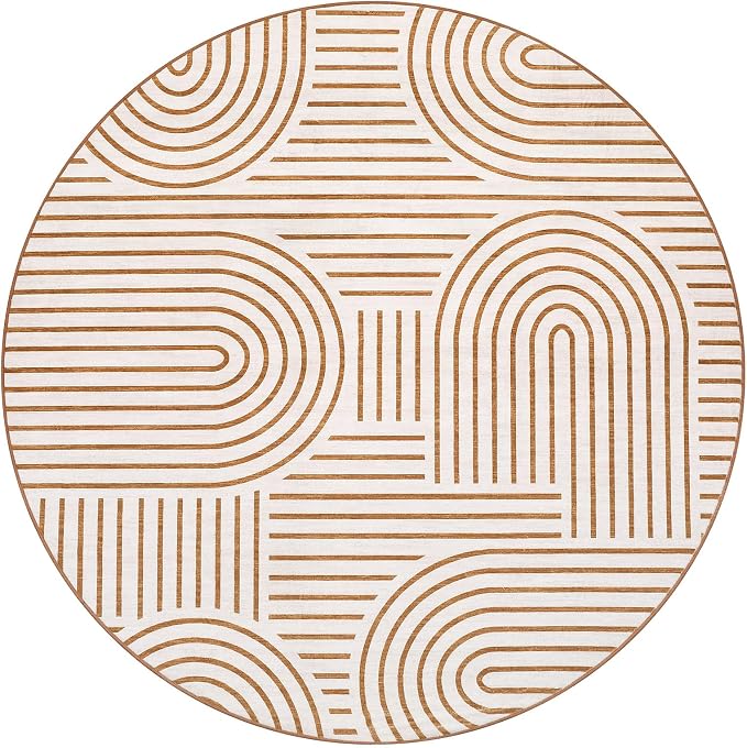 Washable Rug 6ft Area Rugs, Abstract Rug - Image 4