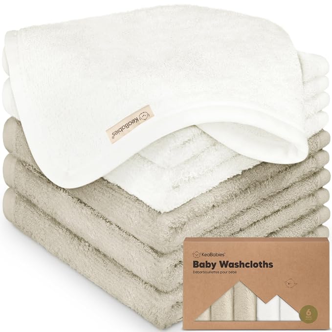 6-Pack Baby Washcloths by KeaBabies