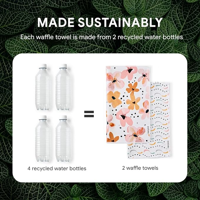 RECYCO Waffle Kitchen Towel Set of 2 - Image 5