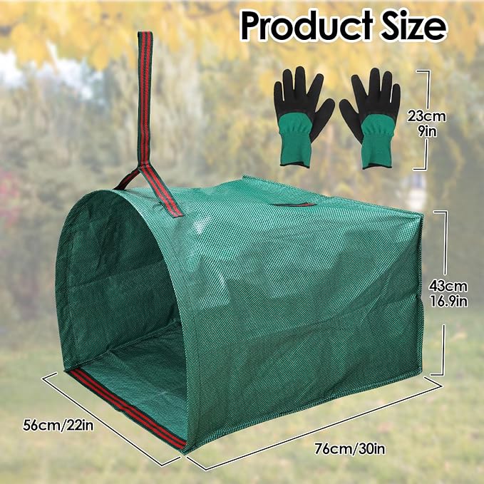 53 Gallon Garden Bags for Debris, Large Dustpan-Type Lawn bags - Image 2