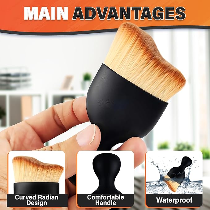 3 Pcs Car Detailing Brush Set – Curved Radian Design Car Cleaning Brush - Image 4