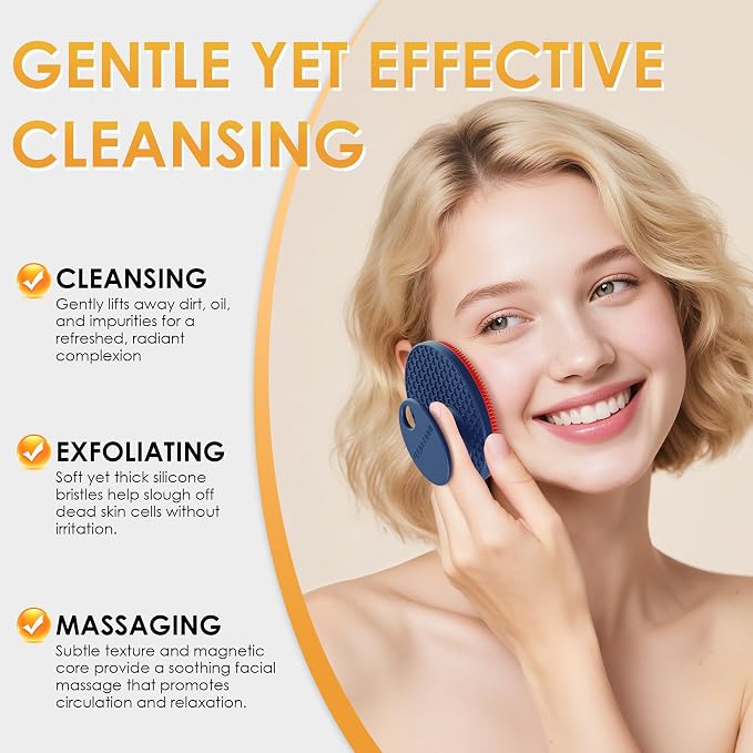 INNERNEED Magnetic Silicone Facial Cleansing Brush – Deep Pore Cleanser - Image 4
