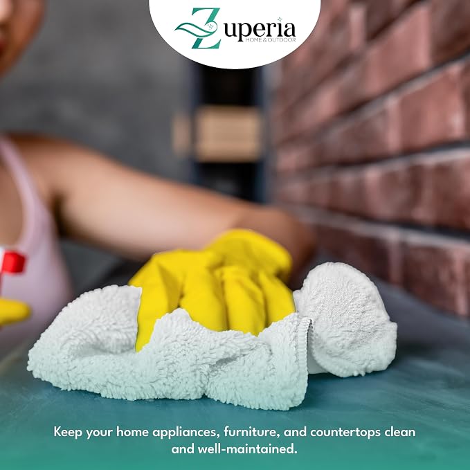 ZUPERIA 100% Cotton Terry Towels Cleaning Cloths, Highly Absorbent, Reusable - Image 5