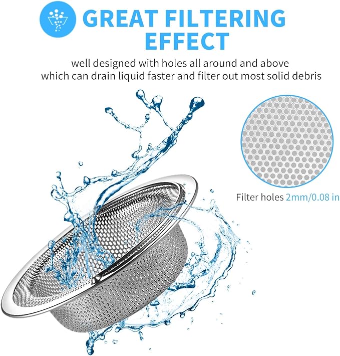 2 Pack Upgrade Kitchen Sink Strainer - Image 5