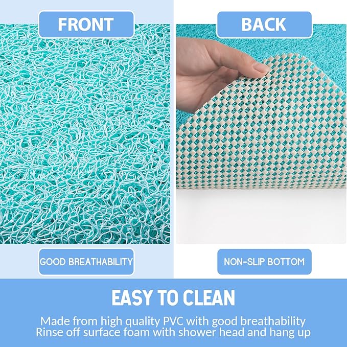Non-Slip Bathtub Mat, 2 Pack Anti Slip Shower Mat, Fast Drying Bathtub Mats - Image 4