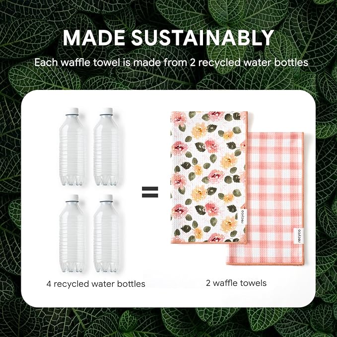 RECYCO Waffle Kitchen Towel Set of 2 - Image 6