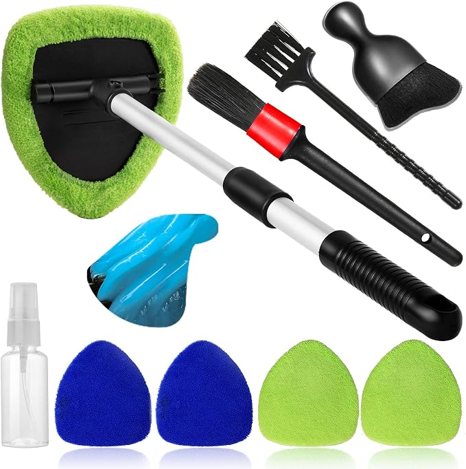 10pcs Windshield Cleaner Tool, Car Window Cleaning Wash Kit by Qydipclin