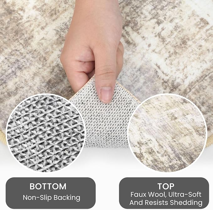 IOHOUZE Abstract Area Rug 4x6 Ft Washable Rugs - Image 4