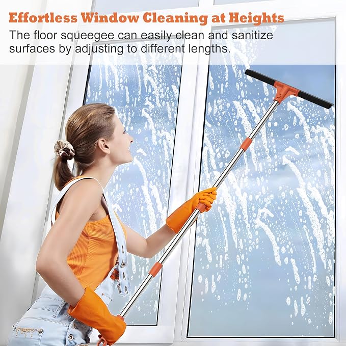 Floor Squeegee for Concrete Floor, Rubber Broom - Image 5