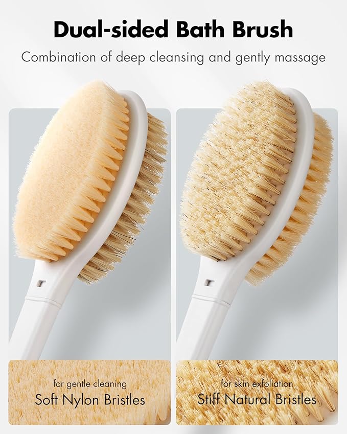 Back Scrubber Anti Slip for Shower: 18.1'' Long Handle Bath Brush - Image 3