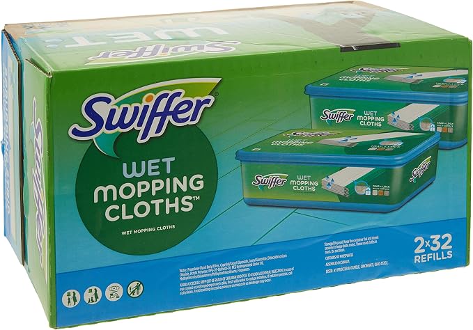 Swiffer Sweeper Wet Mopping Cloths Refills Open Window Fresh 32 Count Pack of 2 - Image 3