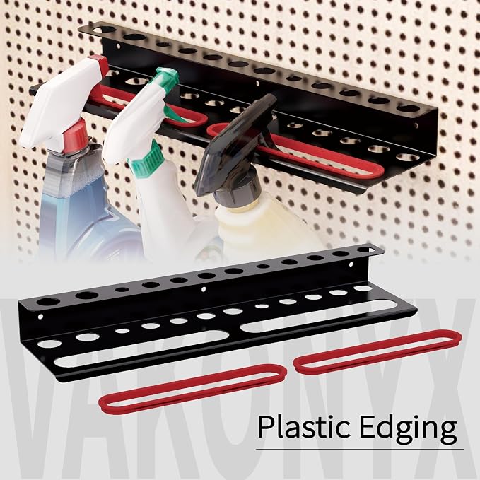 Wall Mount Brush & Spray Bottle Holder Combo Rack - Image 6