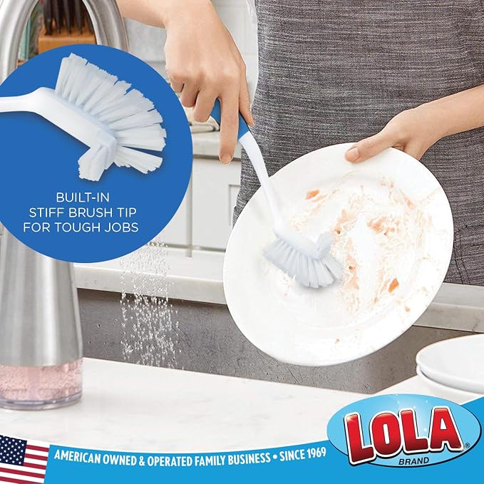 LOLA Pro Utility All Purpose Kitchen Cleaning Brush, 2 Pack, Durable Bristles - Image 3