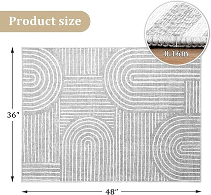 Office Chair Mat for Hardwood Floor, 48"x36" Easy Glide Computer Desk Mat Protector for Rolling Chair Under Desk Rug Nonslip Backing, Machine Wash (Modern)