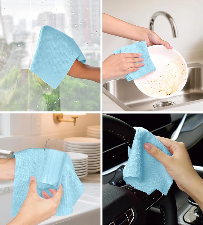 Roll of Microfiber Cleaning Cloth –100 Pack, Tear Away Microfiber Towels - Image 6