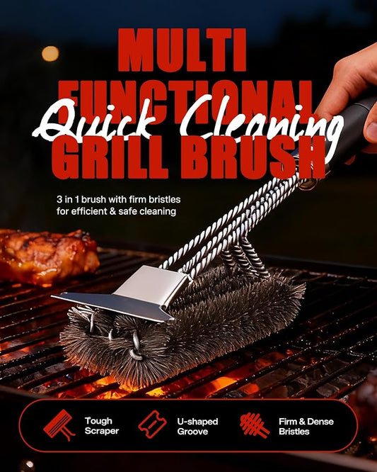 Grill Brush with Scraper - Image 2