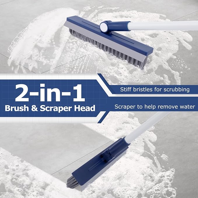 Grout Brush with Long Handle, Grout Cleaner Brush - Image 3