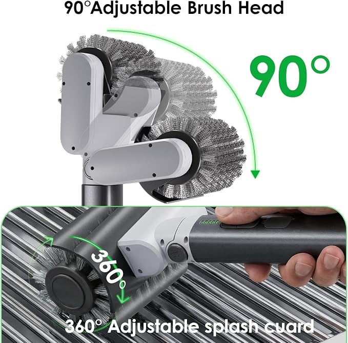 Electric Grill Brush for Outdoor Grill: 3-Speed Power Control BBQ Grill Brush - Image 5