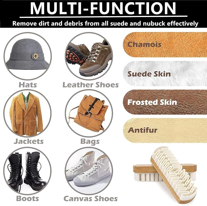 Crepe Suede Rubber Brush for Cleaning Snow Boots – 2025 Upgrade No Water Needed - Image 9