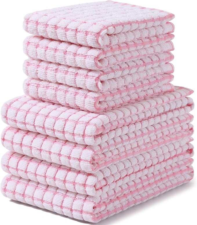 Homaxy Kitchen Towels and Dishcloths Set, 16 x 25 and 12 x 12 Inches, Super by Homaxy