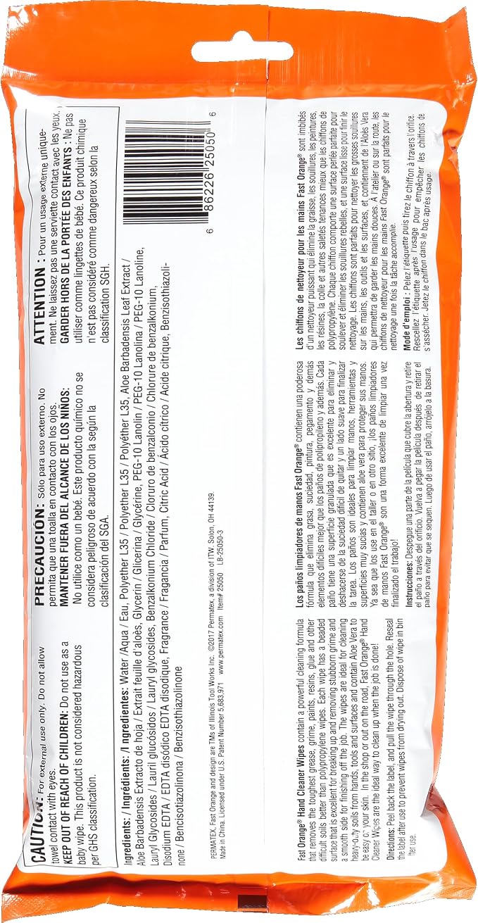 Permatex 25050 Fast Orange Wipe - Image 2