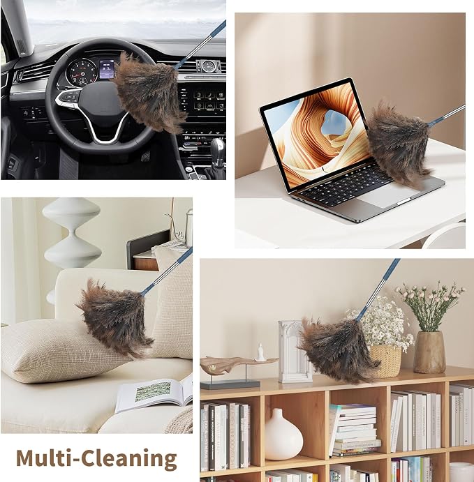 Ostrich Feather Duster with Extension Pole - Image 6