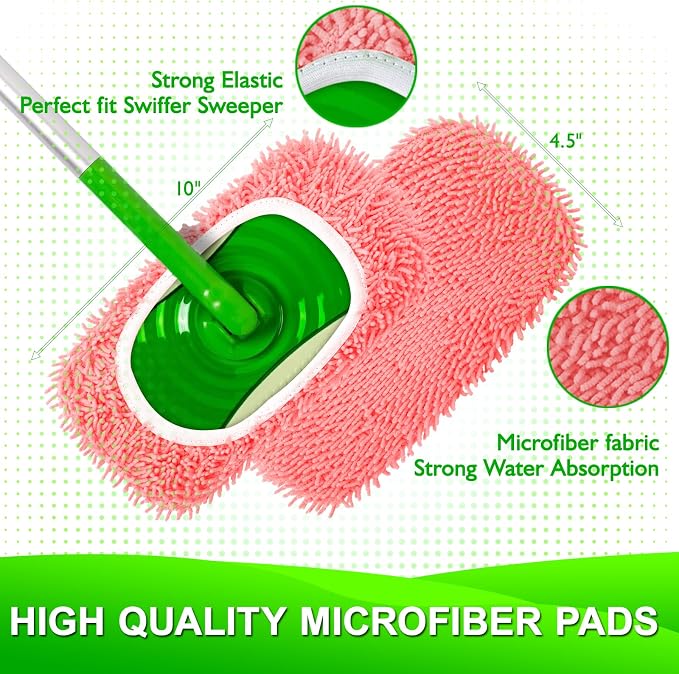 Reusable Microfiber Mop Pads Compatible - Image 2