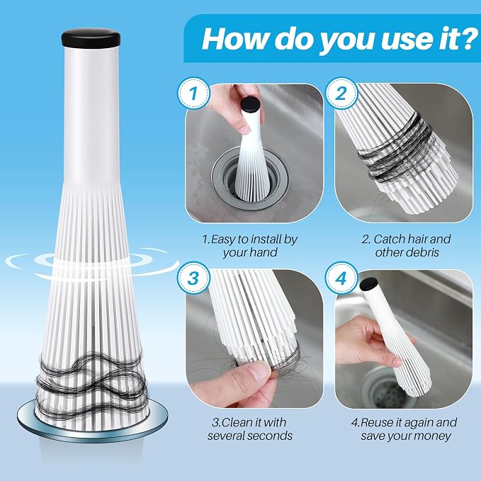 Feekoon 2 Pack Lint Trap for Washing Machine Utility Tub and Sink Drains - Image 4