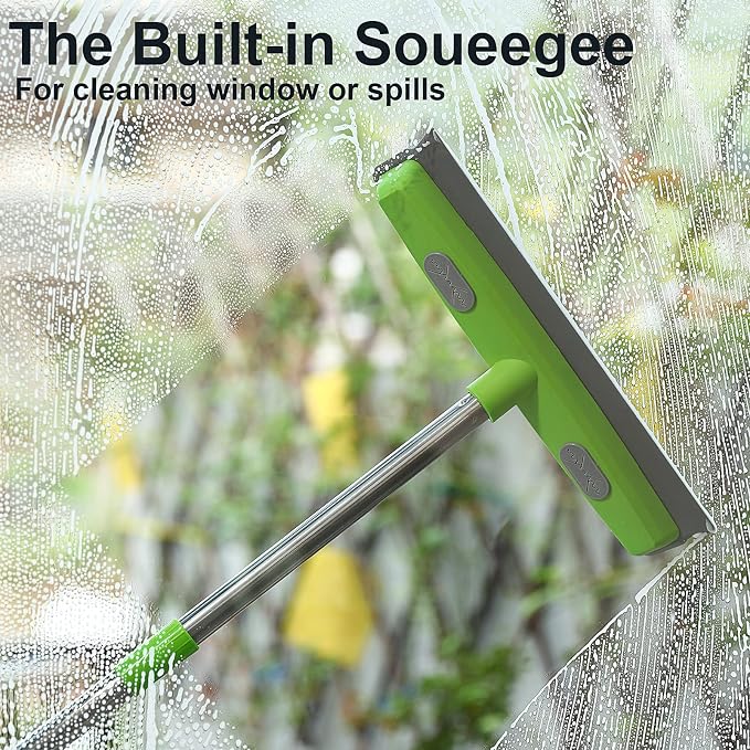 Rubber Broom with Squeegee for Carpet Pet Hair Remover, 57 inch Long Handled - Image 6