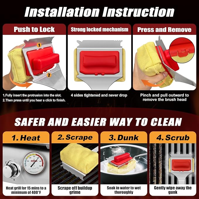 Steam Safe Grill Cleaning Brush Bristle Free - Image 4
