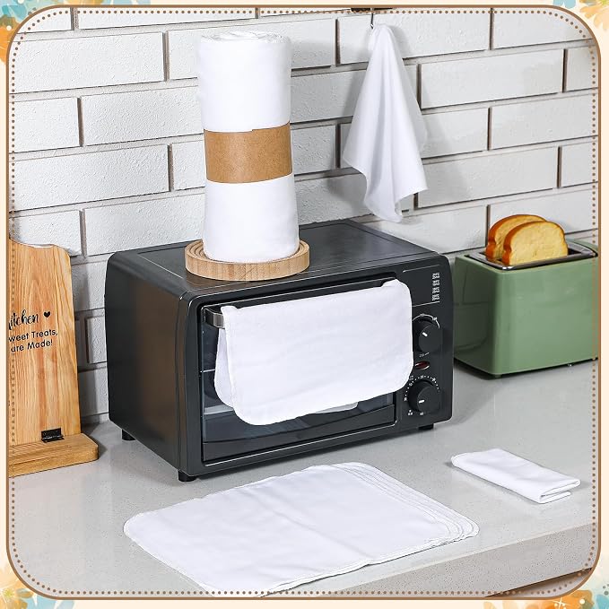36 Pack Classic Reusable Cleaning Cloths Washable Cotton Kitchen Towels - Image 2