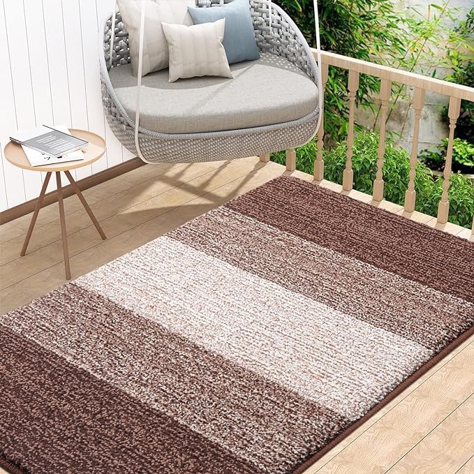 Kitinjoy Indoor Outdoor Door Mat, 48x32 Non-Slip Absorbent Dirt Trapper by Kitinjoy