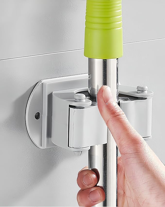 Broom Hook Holder Wall Mount Mop Organizer Holder Space Aluminum Storage Hook - Image 4