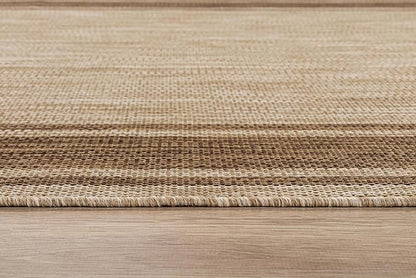 Beverly Rug Outdoor Rug 5x7 Modern Bordered Area Rugs for Indoor and Outdoor Patio Deck Porch Garden Waterproof Weather Sun Resistant Washable Outside Carpet (5 x 7 Jute)