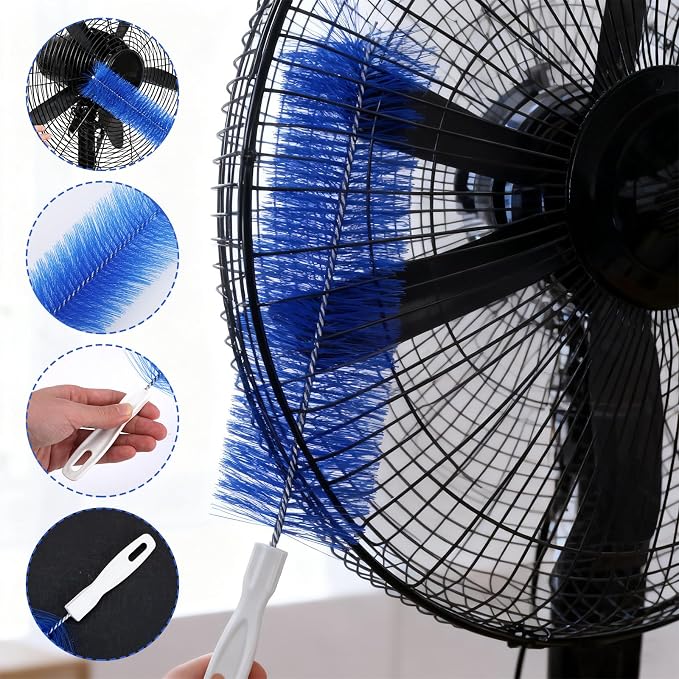 11Pcs Fan Cleaner Brush Set, Fan Cleaning Brush Cobweb Duster, Bendable Cobweb - Image 3