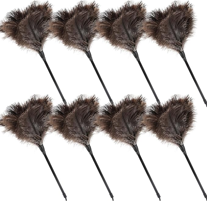 Ostrich Feather Duster 15Inch Natural Fluffy Handheld Feather Dusters by MehelloFeather