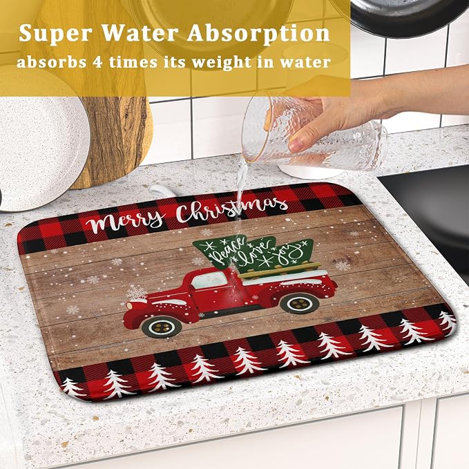 Christmas Dish Drying Mat 16 x 18 Inch - Image 7