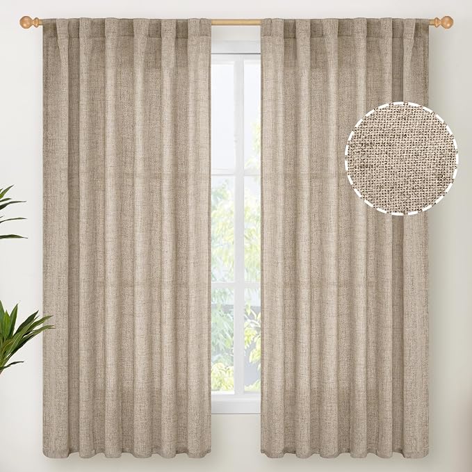 YoungsTex Dark Oatmeal Curtains 63 Inches Long by YoungsTex