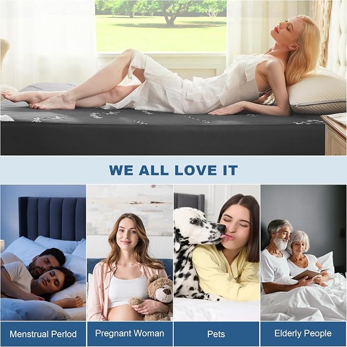 BEDLORE California King Size Mattress Protector Waterproof, Mattress Pad Fitted - Image 7